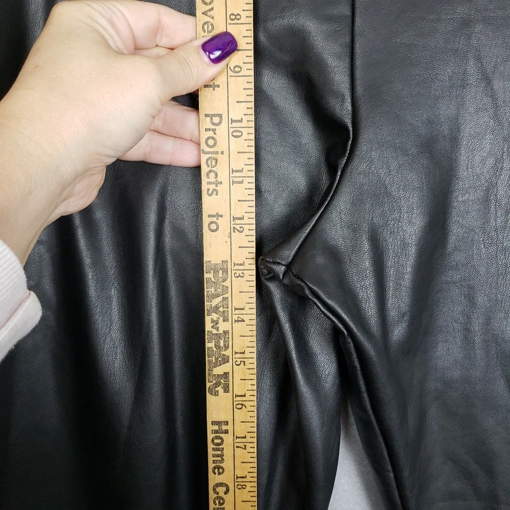 Bagatelle Collection XL High Rise Pull On Faux Leather Pants‎ Black Indie Sleeze